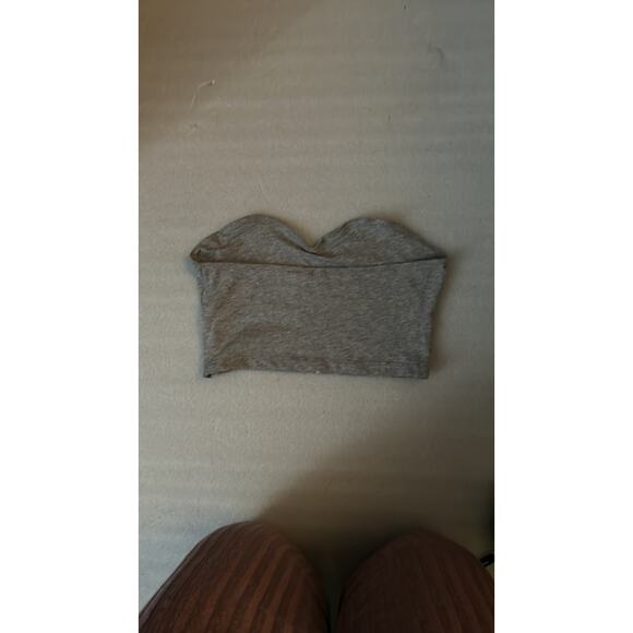 ASOS Gray The Crop Bandeau NEW Coquette Girl Bratz Cosplay Fairycore Festival - Picture 4 of 8